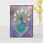 Baum der Leben-Raum-Gruß-Karte Karte (Gelbe Blume)