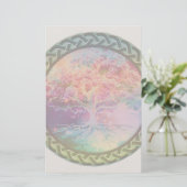 Baum der Leben-Ruhe Briefpapier (Stehend Vorderseite)