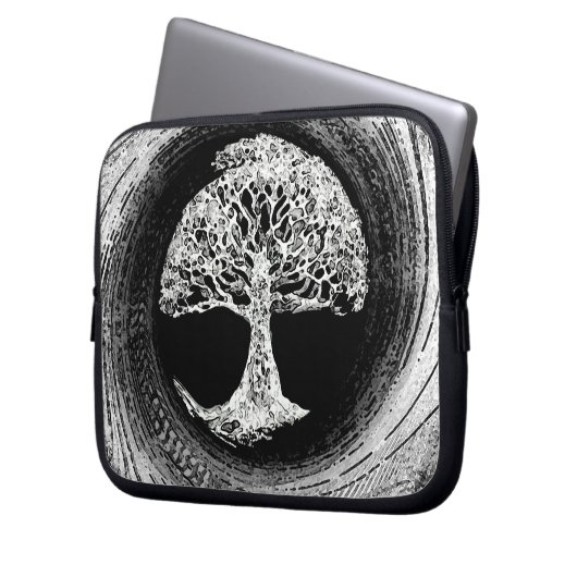 Baum der Leben-Stille innen Laptopschutzhülle (Vorderseite Links)