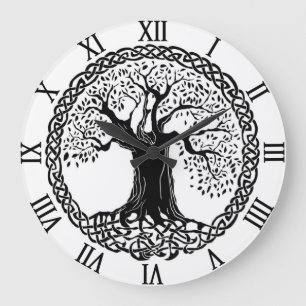 Baum der Leben-Uhr Große Wanduhr