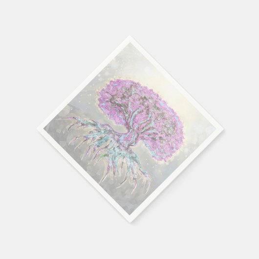 Baum der Lebensbeleuchtung Serviette (Ecke)