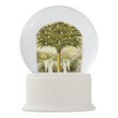 Baum der Lebenschnekugel Schneekugel (Rückseite)