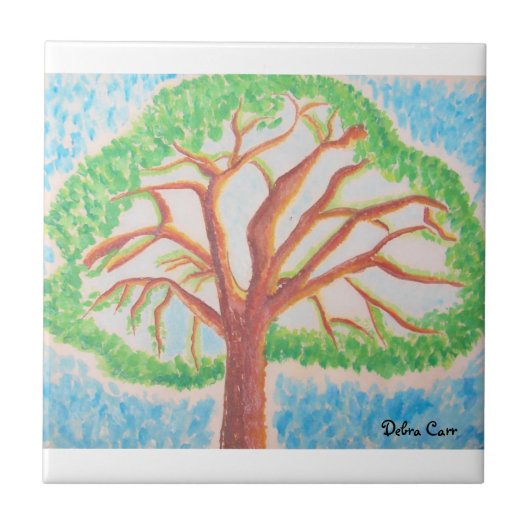 Baum der Lebensfliese Fliese (Vorderseite)