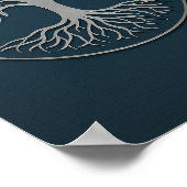 Baum der Lebensmarche & Silber Poster (Ecke)