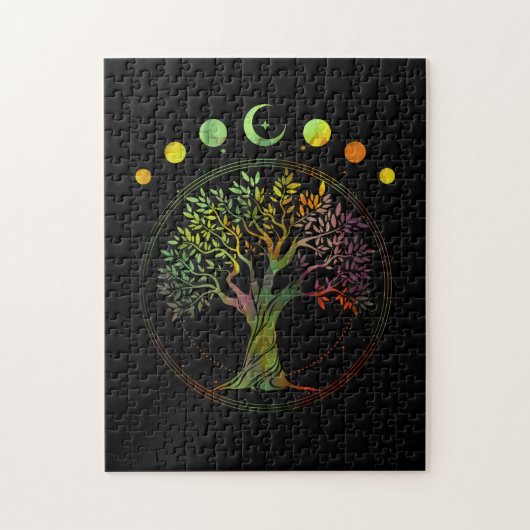 Baum der Lebensphasen des Mondes Puzzle (Vertikal)