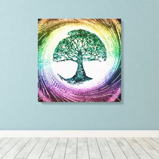 Baum der Lebensruhe Leinwanddruck (Insitu (Holzboden))