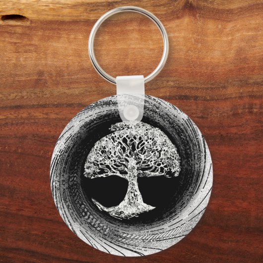 Baum der Lebensruhe Schlüsselanhänger (Vorderseite)