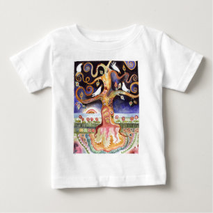 BAUM DER LEBENSWatercolor-Tauben Baby T-shirt