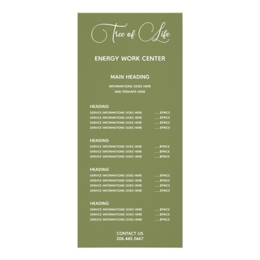 Baum der Lebenszeit Werbekarte (Vorne)