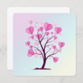 Baum der Liebe des Herzens Rosa Pastelfarben (Vorne/Hinten)