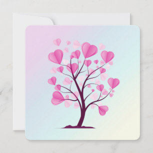 Baum der Liebe des Herzens Rosa Pastelfarben