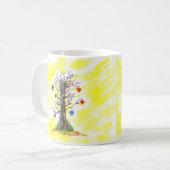 Baum der Liebe-Gelb-Tasse Kaffeetasse (Vorderseite Links)