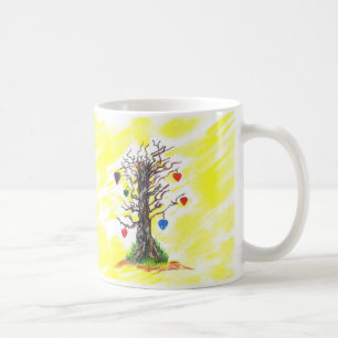 Baum der Liebe-Gelb-Tasse Kaffeetasse