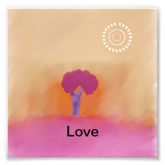 Baum der Liebe: hässlich abstrakte Landschaft Fotodruck