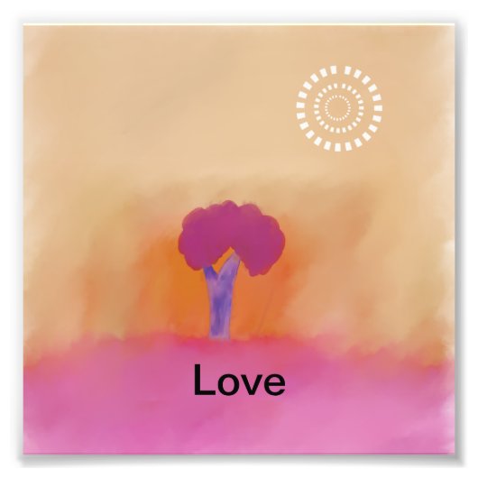Baum der Liebe: hässlich abstrakte Landschaft Fotodruck (Vorne)