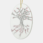 Baum der Liebe Niedlich bedeutsames Personalisiert Keramik Ornament (Links)