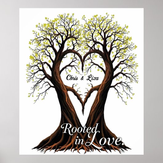 Baum der Liebe Romantische Naturkunst Poster (Vorne)