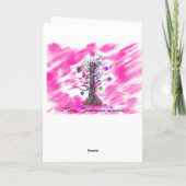 Baum der Liebe-Rosa-Gruß-Karte Karte (Rückseite)