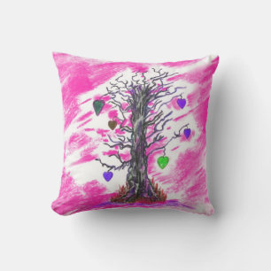 Baum der Liebe Rosa Kissen