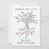 Baum der Liebe Sinnvolle Personalisierte Babydusch Einladung (Vorderseite)