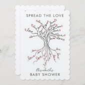 Baum der Liebe Sinnvolle Personalisierte Babydusch Einladung (Vorne/Hinten)