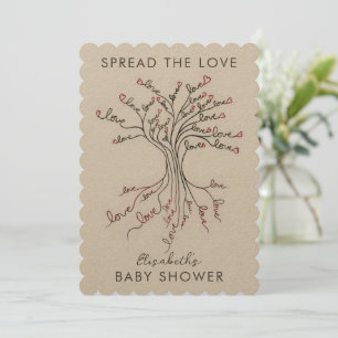 Baum der Liebe Sinnvolle Personalisierte Babydusch Einladung