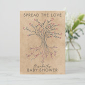 Baum der Liebe Sinnvolle Personalisierte Babydusch Einladung (Stehend Vorderseite)