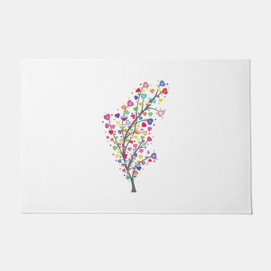 Baum der Liebe und Harmonie Fußmatte (Vorderseite)