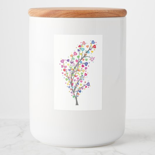 Baum der Liebe und Harmonie Lebensmitteletikett (Vorderseite)