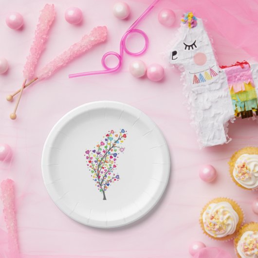 Baum der Liebe und Harmonie Pappteller (Party)