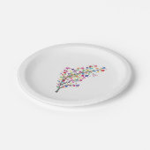 Baum der Liebe und Harmonie Pappteller (Schrägansicht)