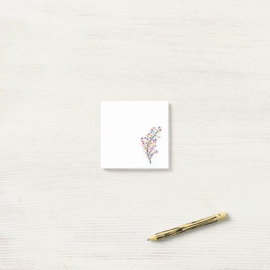 Baum der Liebe und Harmonie Post-it Klebezettel (Auf Schreibtisch)