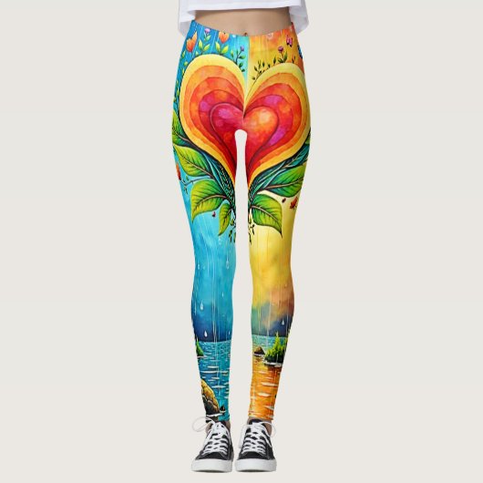 Baum der Liebe und Lebensgestaltung Leggings (Vorderseite)