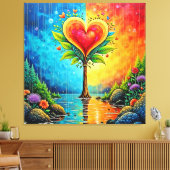 Baum der Liebe und Lebensgestaltung Leinwanddruck (Insitu (Wohnzimmer))