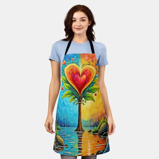 Baum der Liebe und Lebensgestaltung Schürze (Getragen)