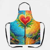 Baum der Liebe und Lebensgestaltung Schürze (Vorderseite)