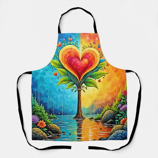Baum der Liebe und Lebensgestaltung Schürze (Vorderseite)