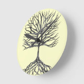Baum der Mauer Runde Wanduhr (Winkel)