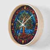 Baum der Mauer Uhr (Winkel)