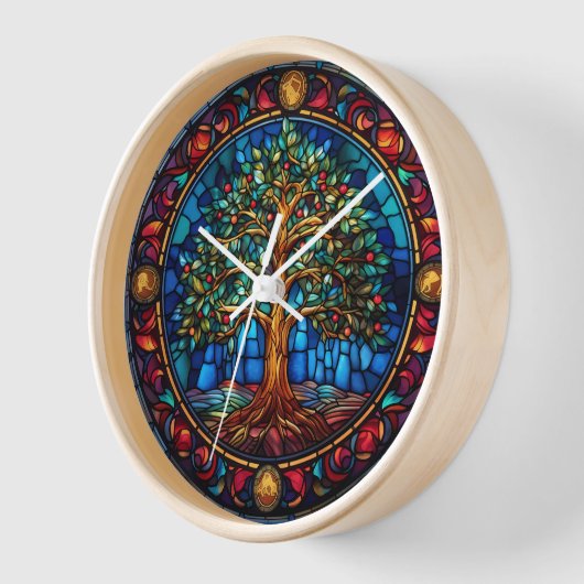 Baum der Mauer Uhr (Winkel)