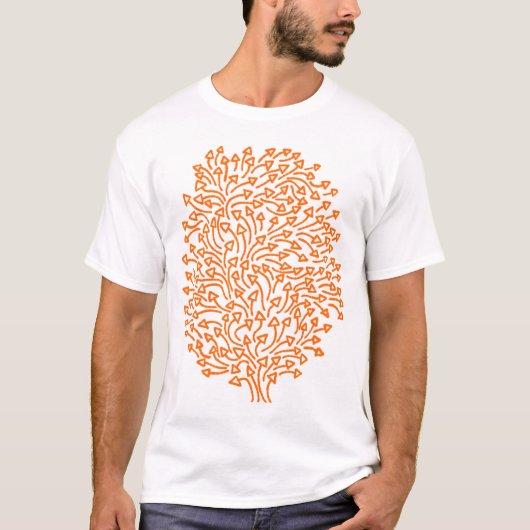 Baum der Pfeile - Orange auf Licht T-Shirt (Vorderseite)