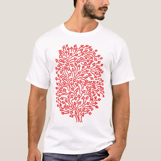 Baum der Pfeile - rot am Licht T-Shirt (Vorderseite)