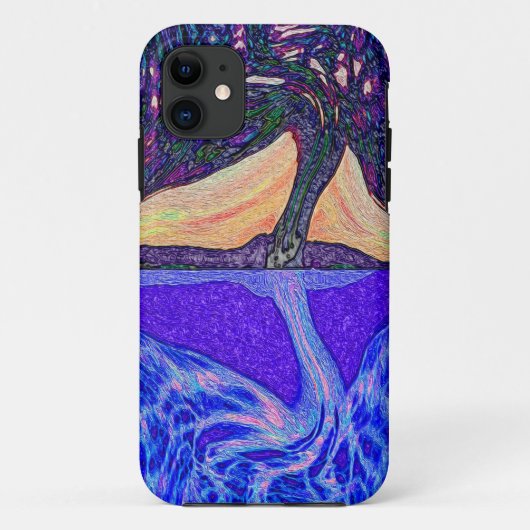 Baum der Reflexion des Leben-Wassers kennzeichnet Case-Mate iPhone Hülle (Rückseite)