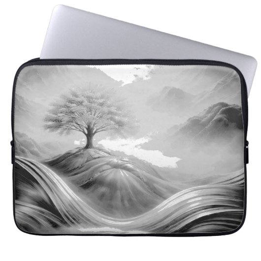 Baum der Ruhe, eine atemberaubende Verschmelzung d Laptopschutzhülle (Vorderseite)
