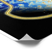 Baum der Sefirot mit Chakra-Diagramm Poster (Ecke)