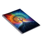Baum der surrealen Regenbogenkunst Notizblock (Rechte Seite)