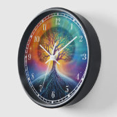 Baum der surrealen Regenbogenkunst Uhr (Winkel)