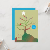 Baum der Weihnachtskarte Karte (Vorderseite/Rückseite Beispiel)