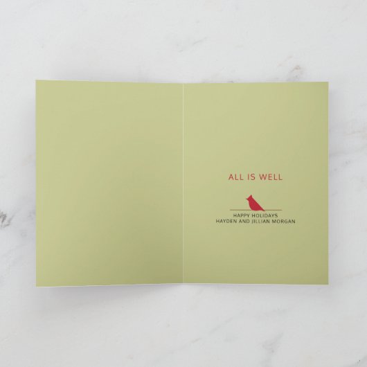 Baum der Weihnachtskarte Karte (Innenseite)