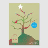 Baum der Weihnachtskarte Magnetkarte (Vorderseite)
